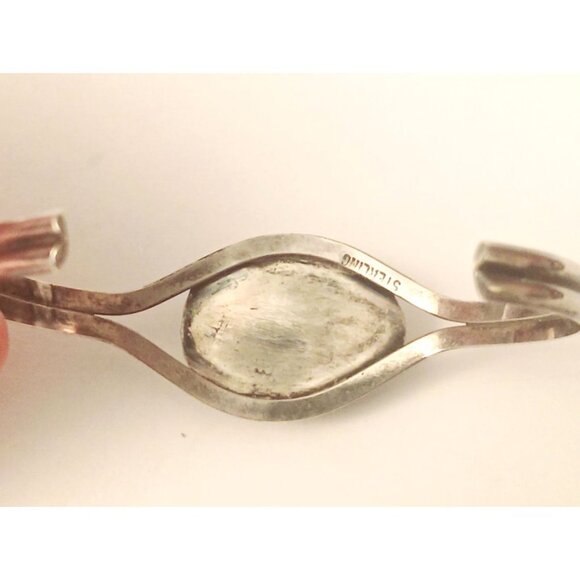 Native American Navajo Turquoise Sterling Cuff (1394) - Picture 5 of 7